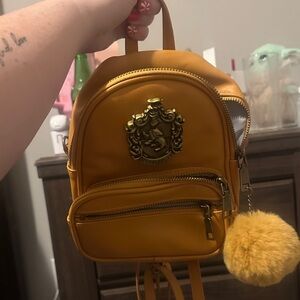 Hufflepuff Mini Backpack with Pom Pom